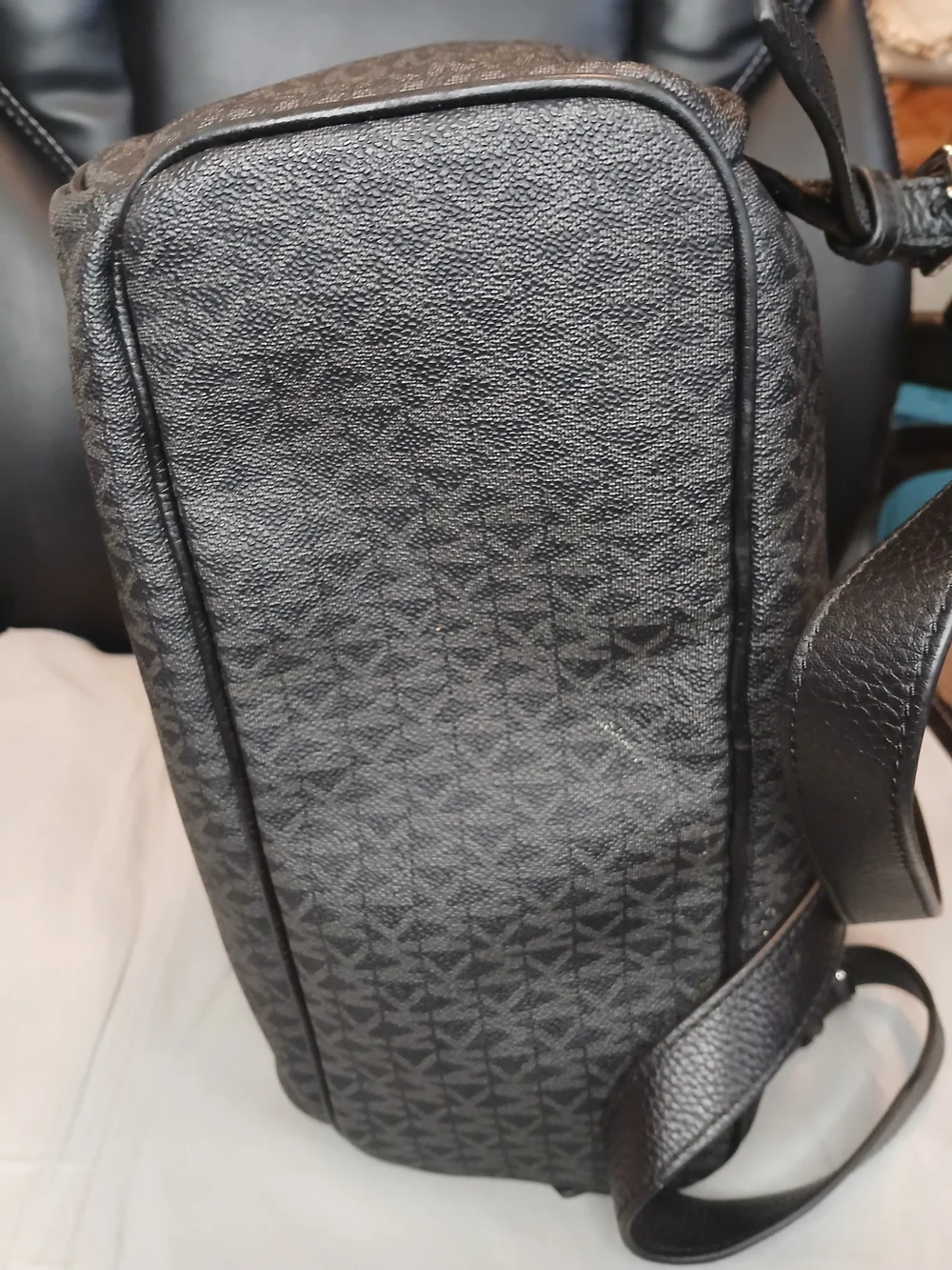 Michael Kors Black Logo-Print Backpack